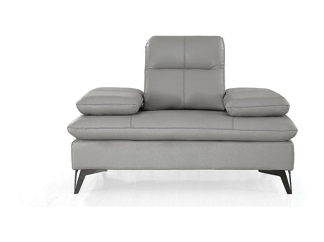 Fauteuil cuir Design avec dossier avance-recul IRIS Gris