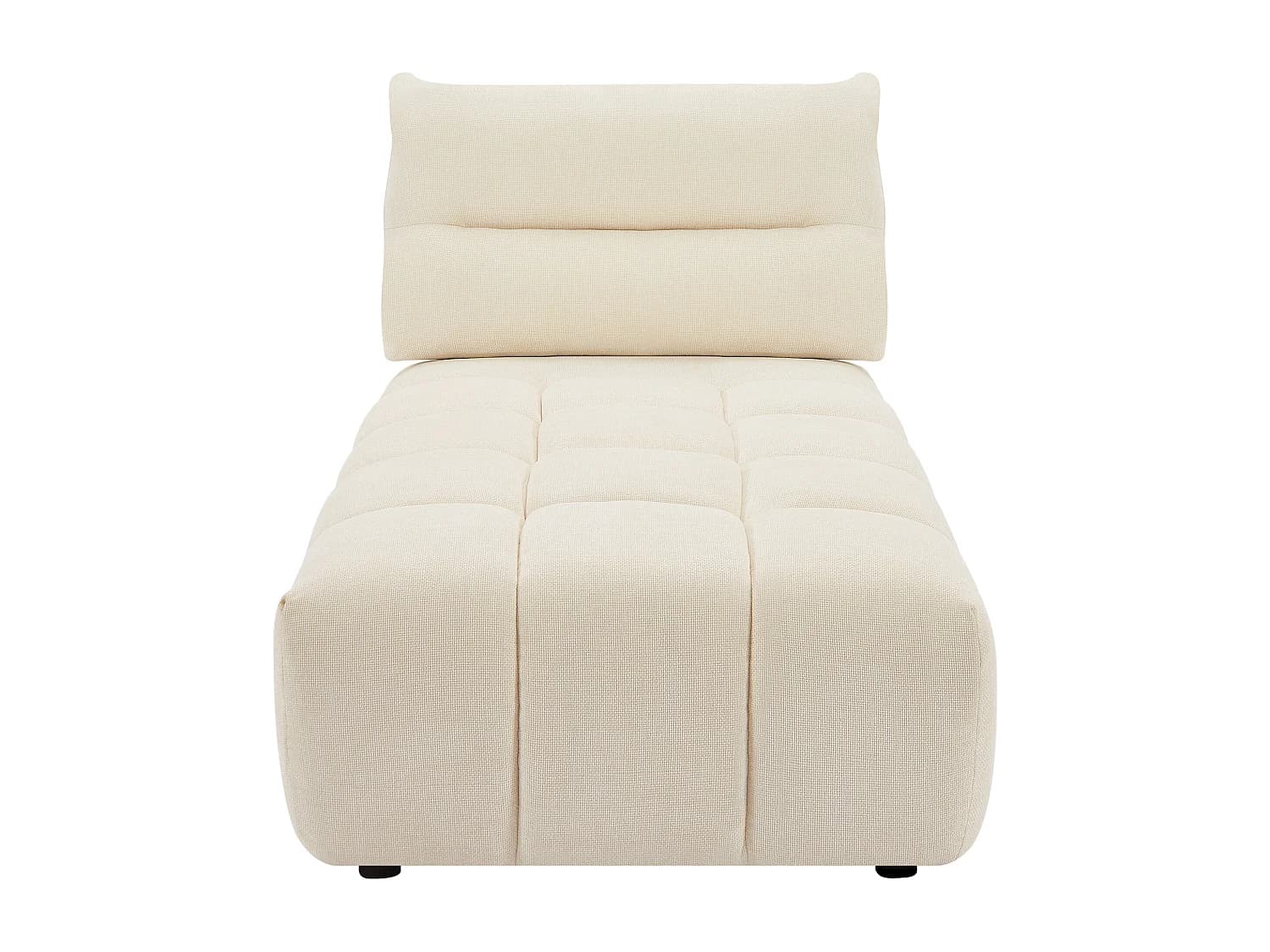 Méridienne dossier avance-recule en tissu texturé beige APOLIU