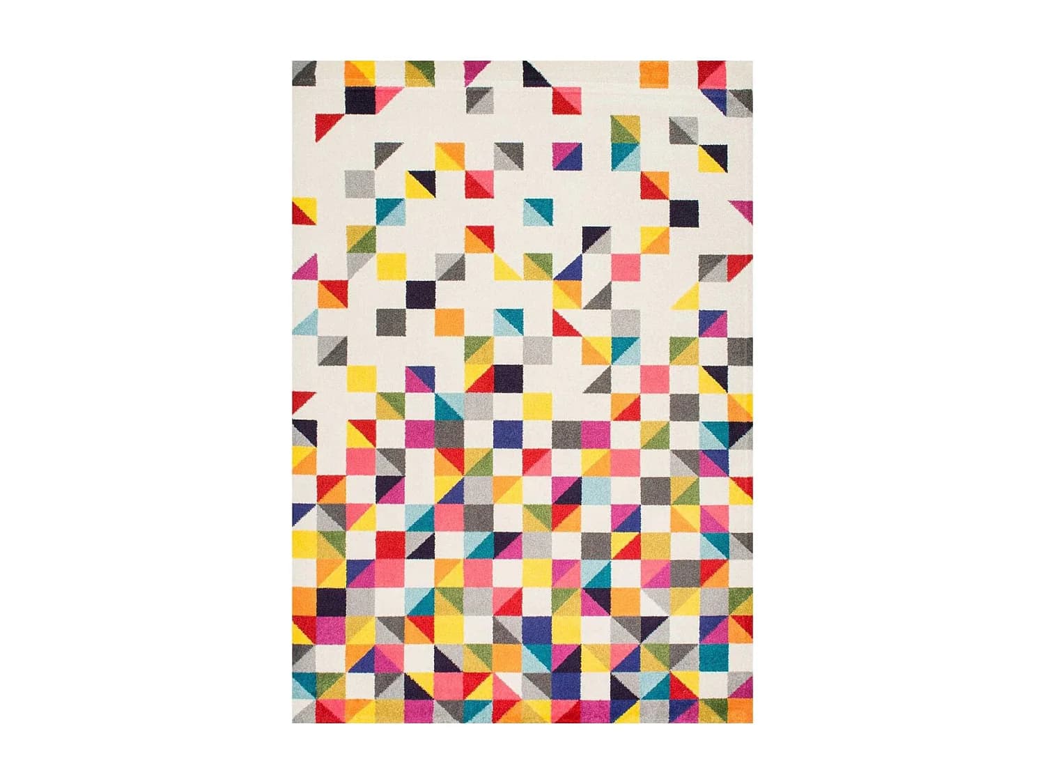 Tapis salon et chambre tissé motif géométrique LYN6 BOUTIK