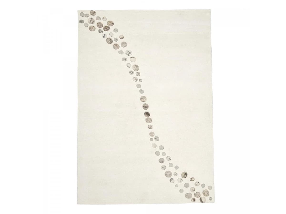 Tapis salon et chambre fait à la main en laine motif simple NOSTRAL