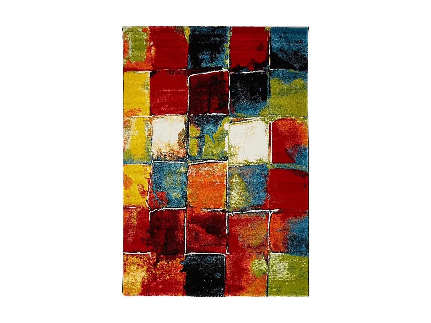 Tapis salon et chambre tissé motif géométrique LYN8 BELO 2