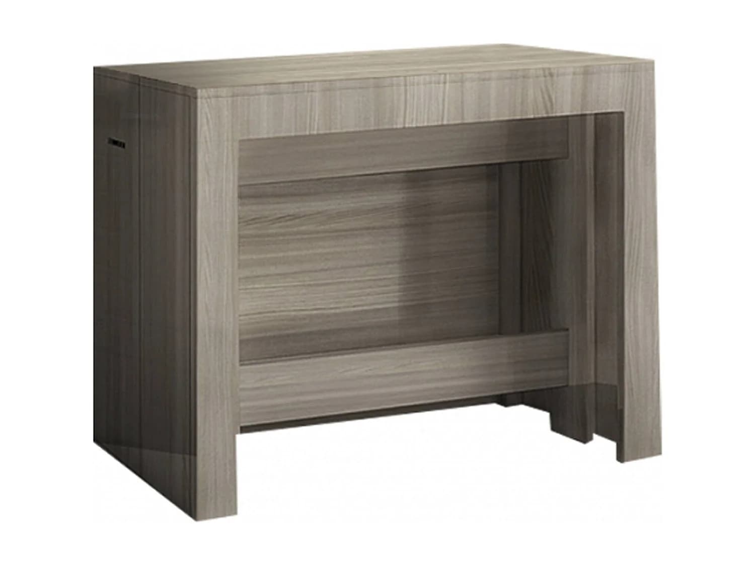 Console extensible Martino, Console extensible jusqu'à 12 places, Table avec supports d'extension, 100% Made in Italy, 51/300x90h77 cm, Orme nacré