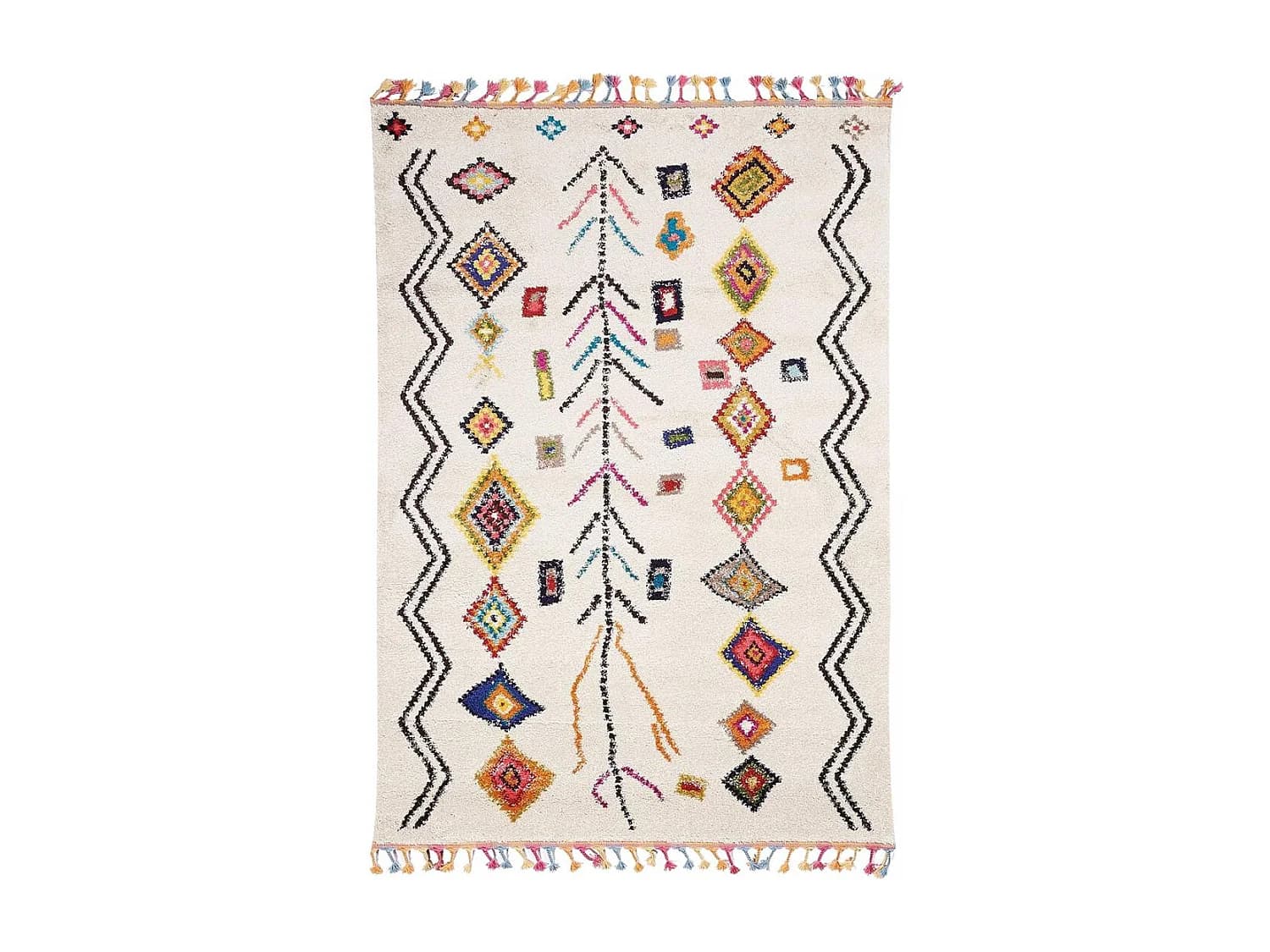 Tapis berbère tissé motif ethnic LYN5 OURIKA E