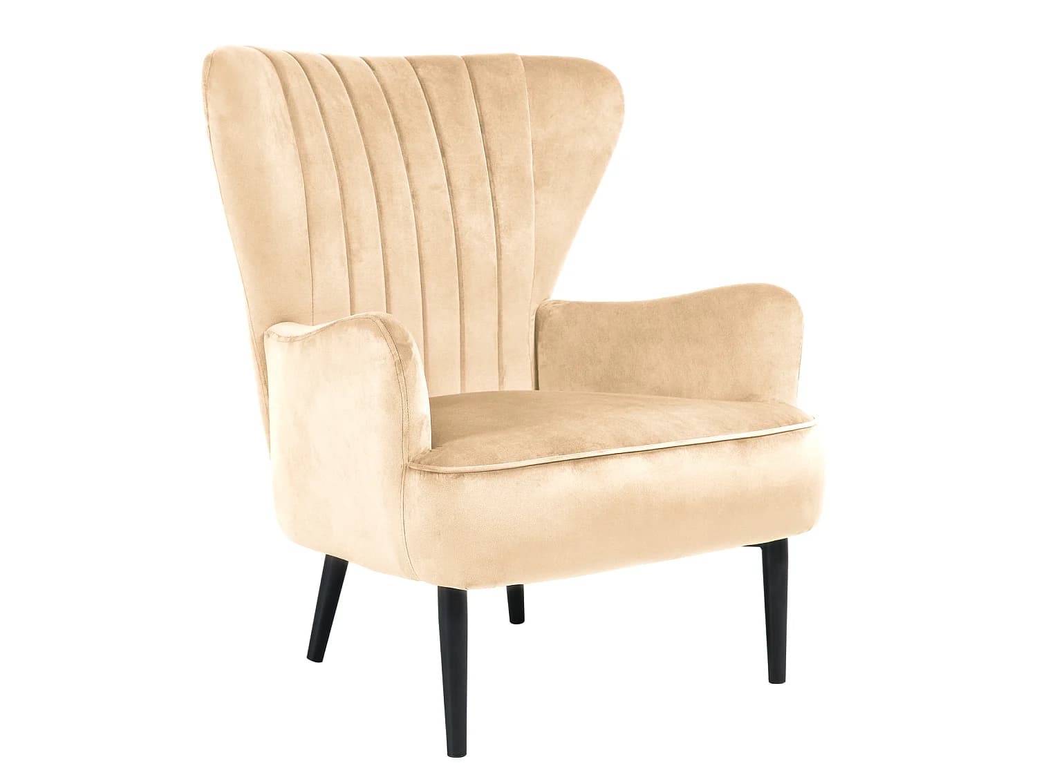 Fauteuil à oreilles rembourré