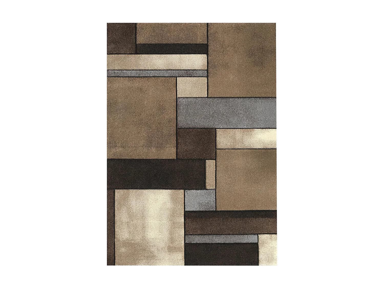 Tapis salon et chambre tissé motif géométrique LYN8 GEOME