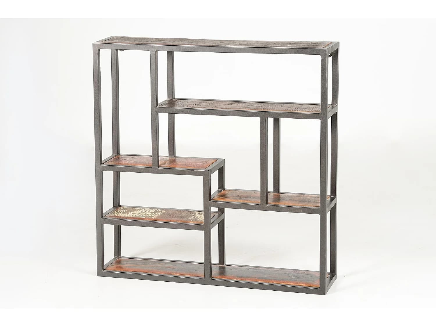 Étagère en bois recyclé 80 cm, style industriel - 80 x 80 x 18