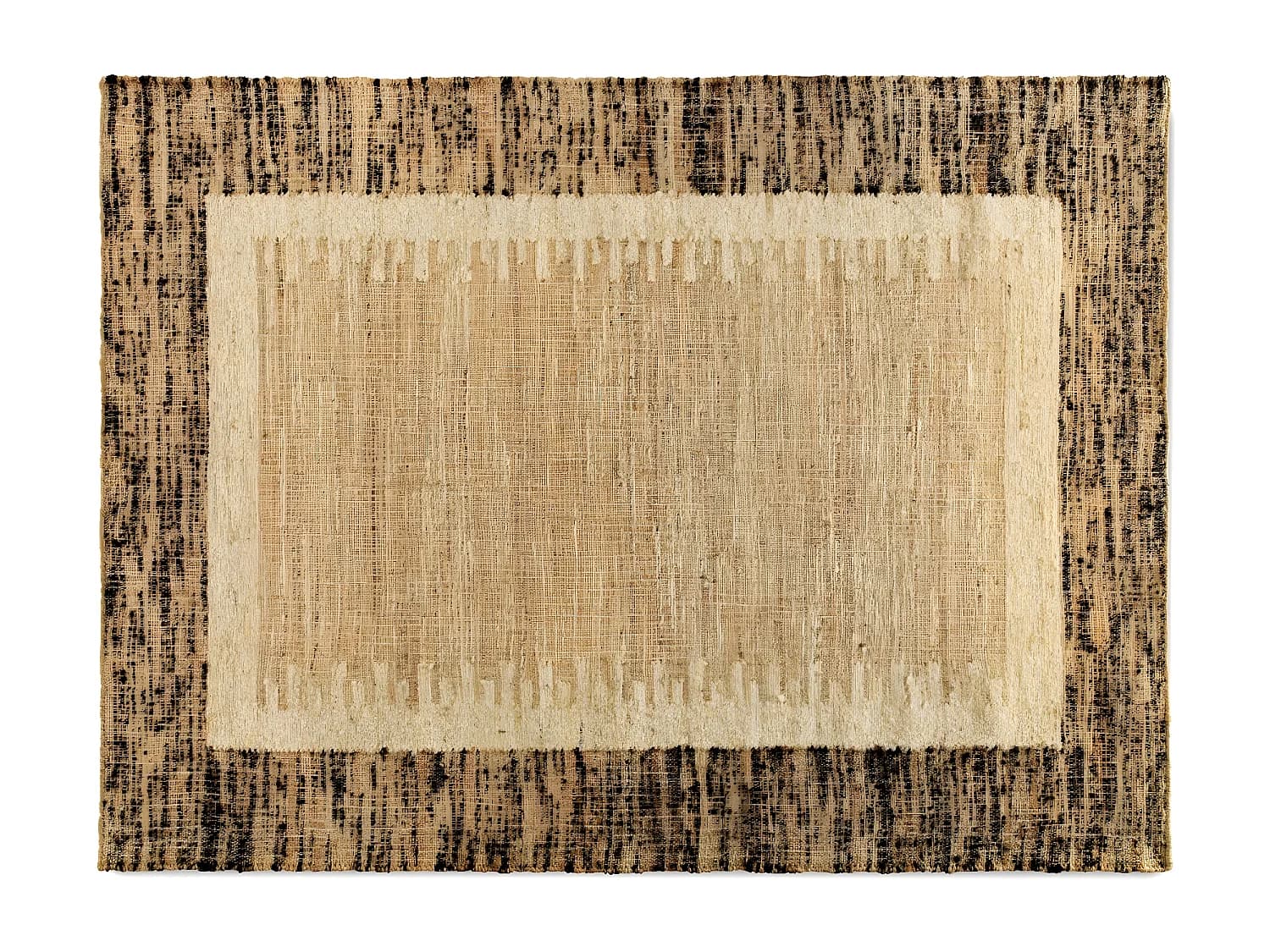 Tapis en jute, laine et coton 120 x 180 cm