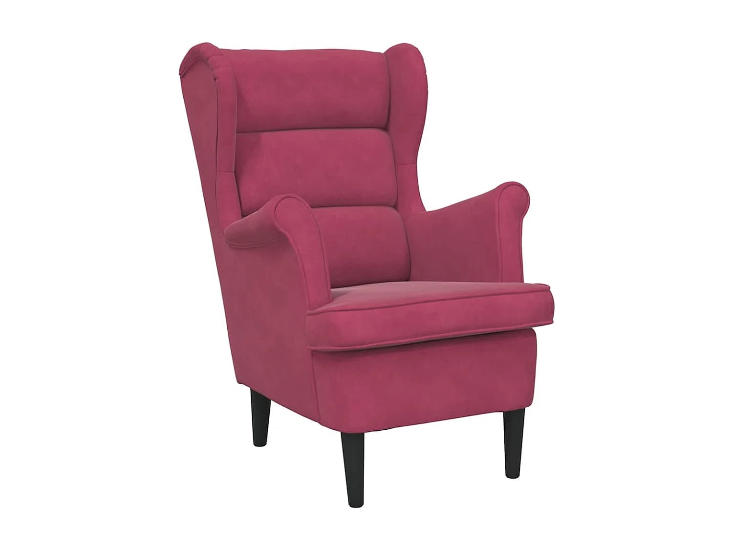 Fauteuil rouge bordeaux velours