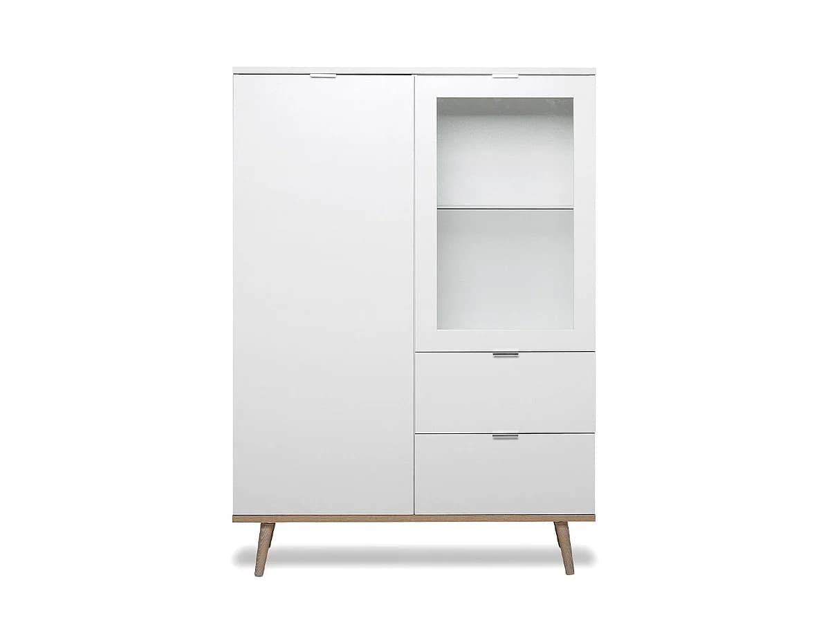 Vaisselier avec 2 Portes et 2 Tiroirs H140 cm - COPENHAGUE