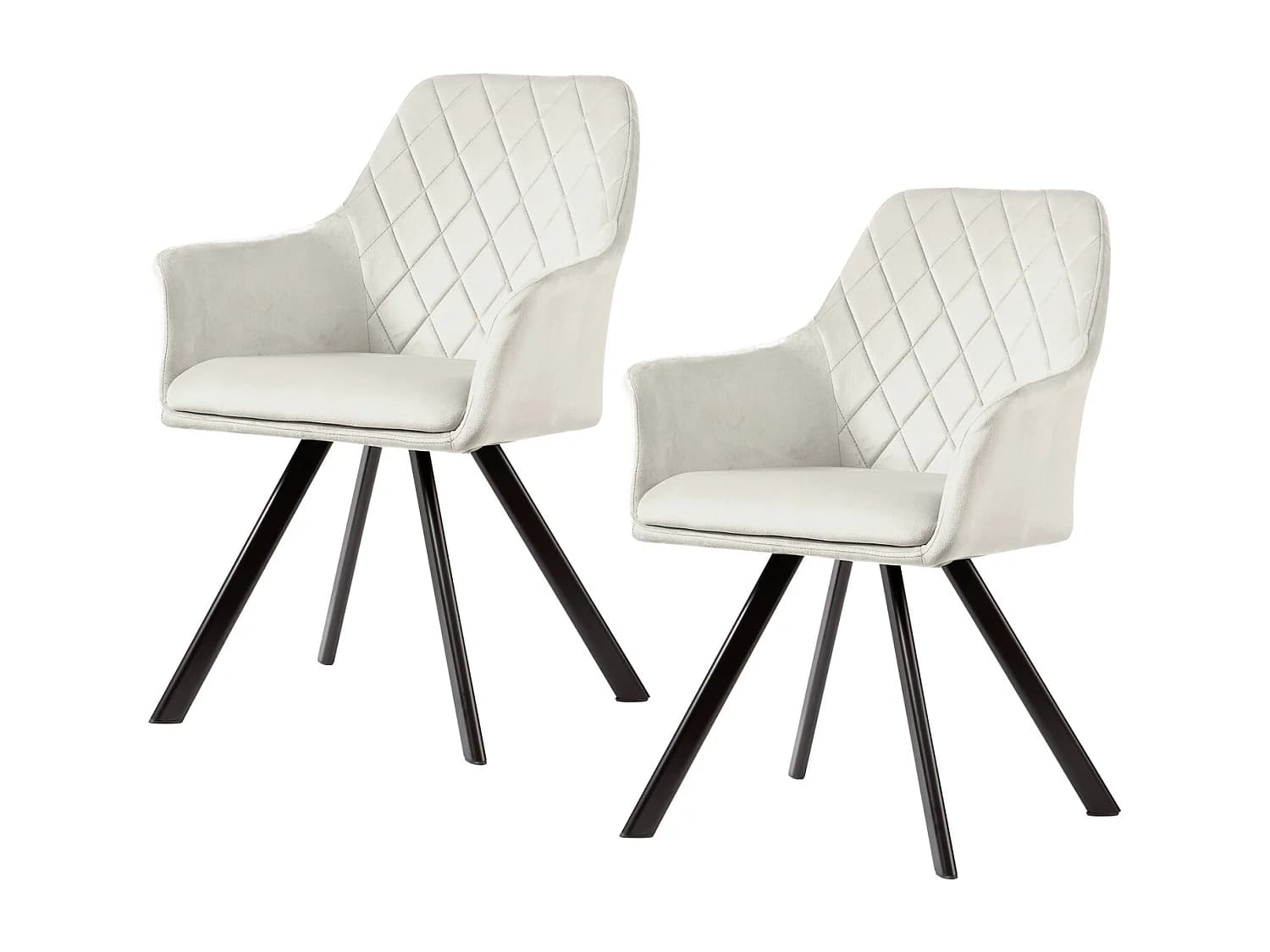 Lot de 2 chaises de salle à manger avec accoudoirs