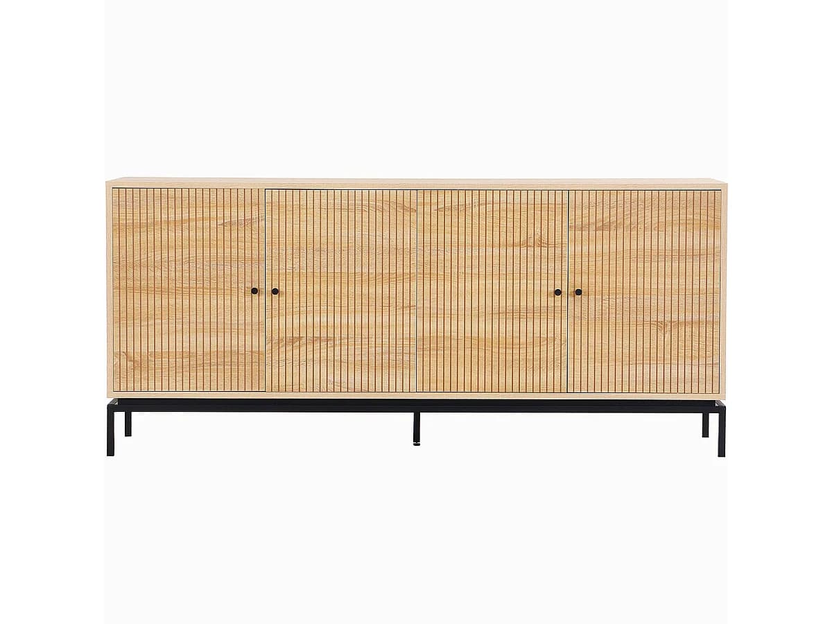 Buffet 4 portes effet bois 180 cm - Talia