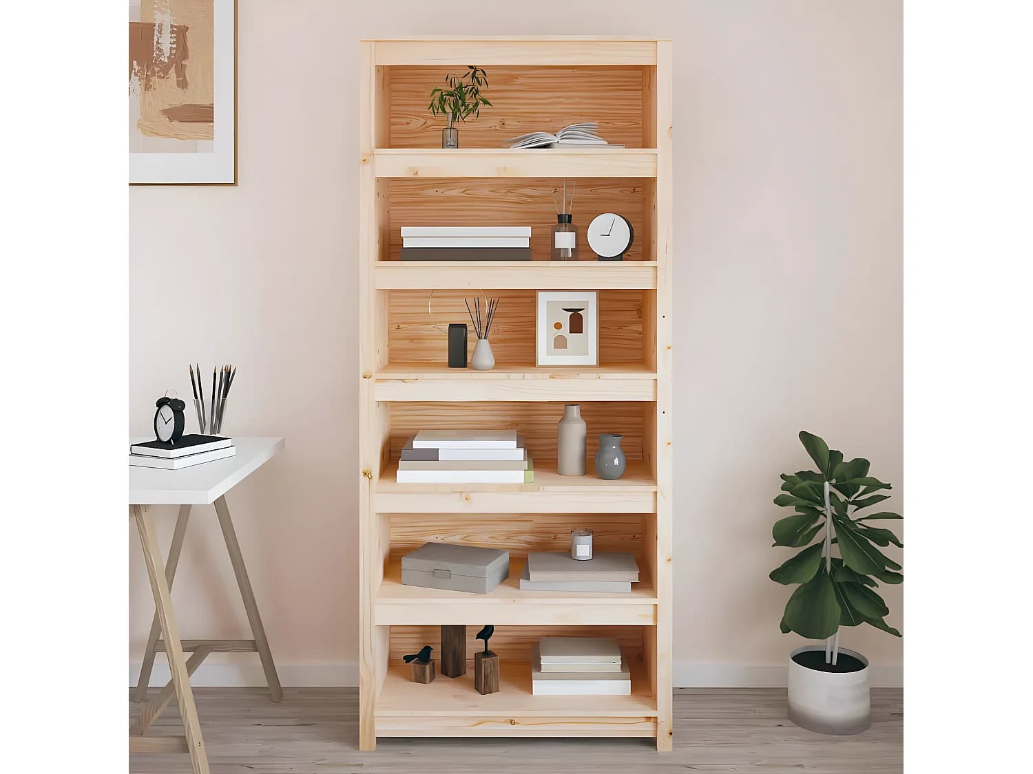 Bibliothèque 80x35x183 cm Bois de pin massif