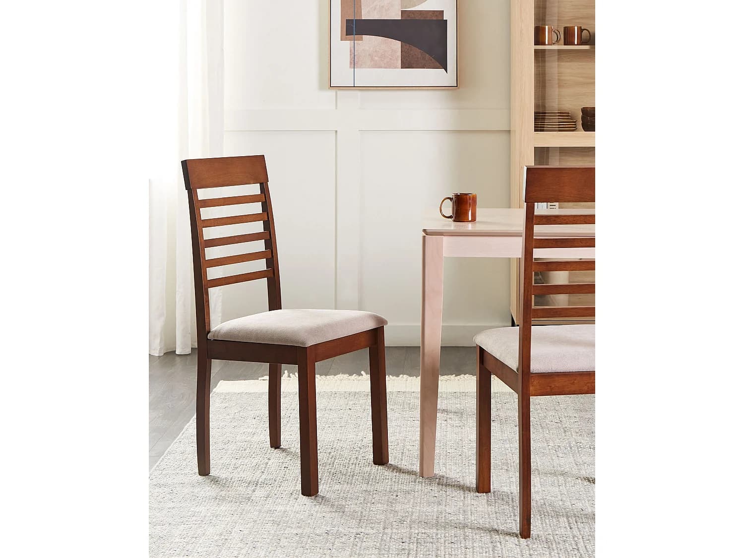 Lot de 2 chaises de salle à manger ORTLEY Bois Marron foncé