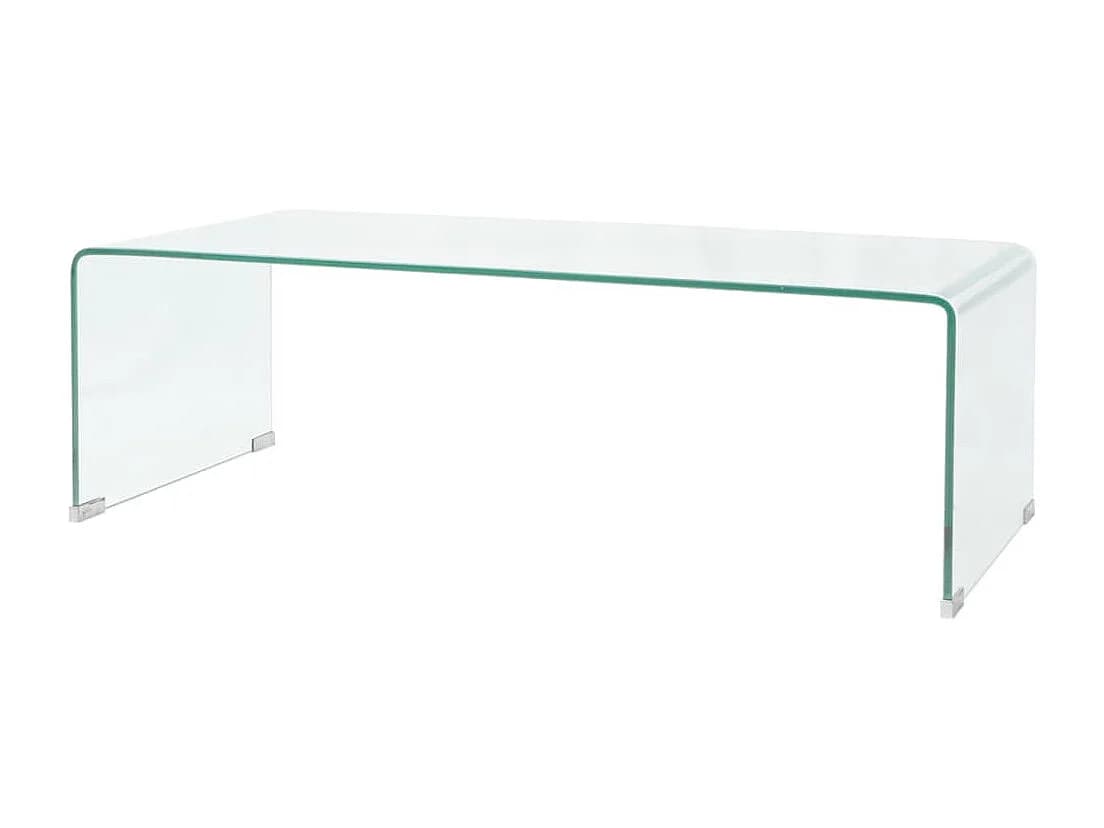 Table basse 98x45x30 cm Verre trempé Transparent FR12023