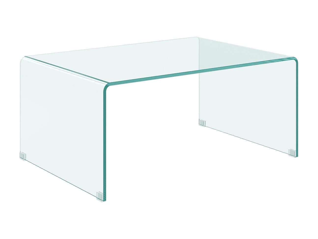 Table d'appoint Galaxy en verre courbe 80x45x35 cm