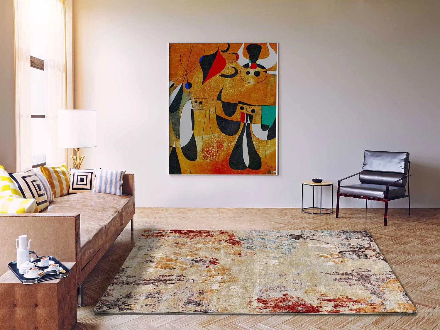 Tapis intérieur - abstrait - multicolore - 160 x 230 cm - EIDER