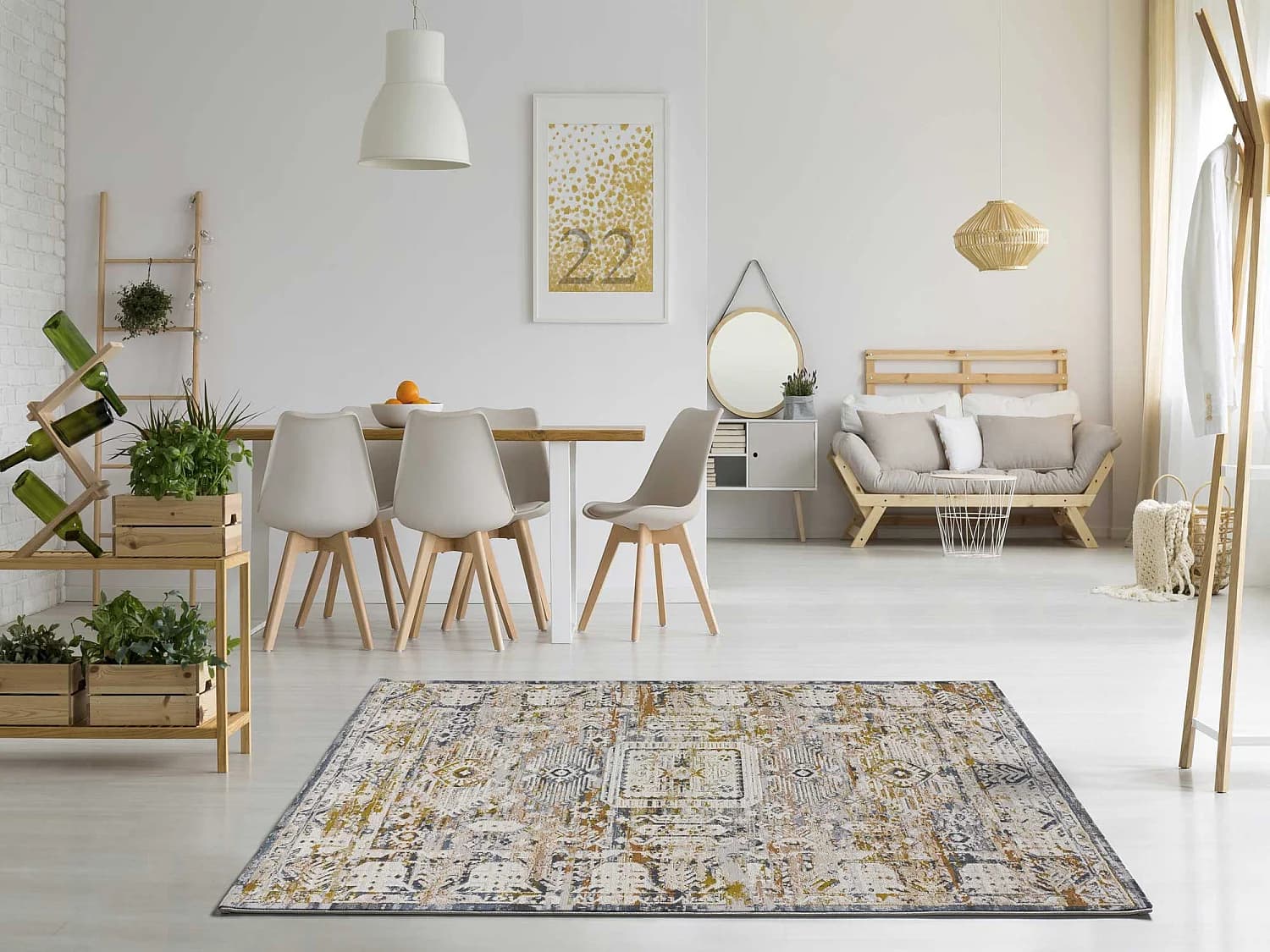 Tapis intérieur - vintage - multicolore - 192 x 290 cm - SPRINGS