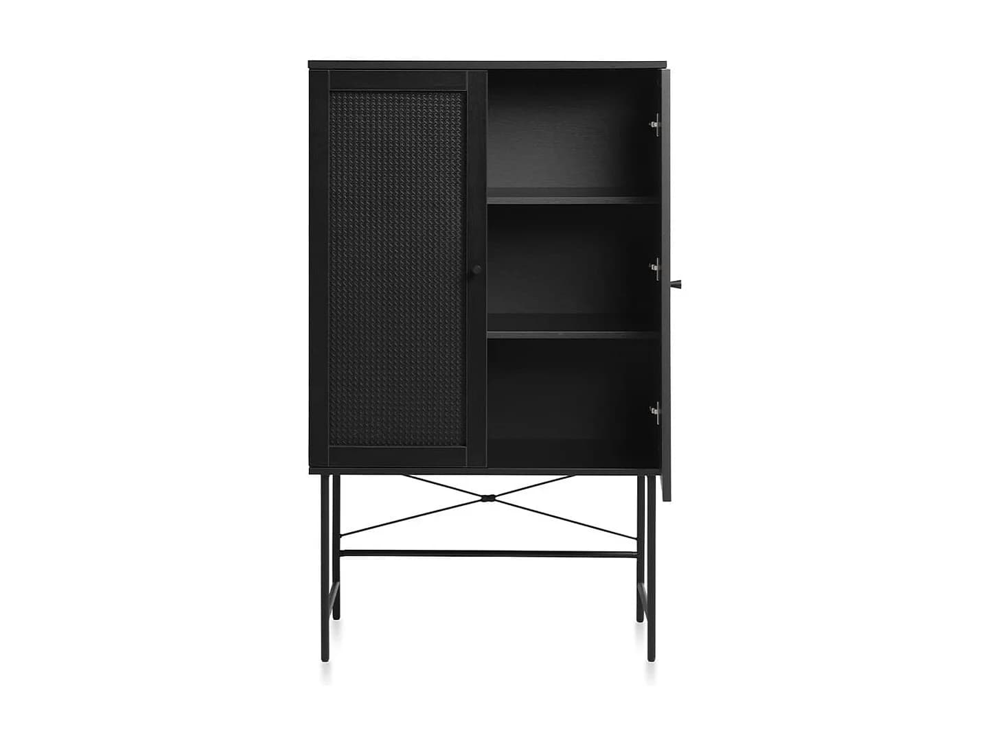 Buffet vaisselier bois et cannage manarola 80x40 cm