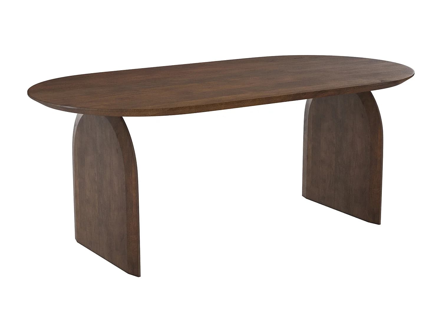 Table ovale en bois de manguier massif 6 places - Alix