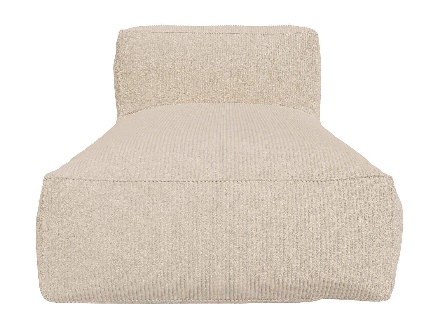 Méridienne en velours côtelé beige NOUMARA