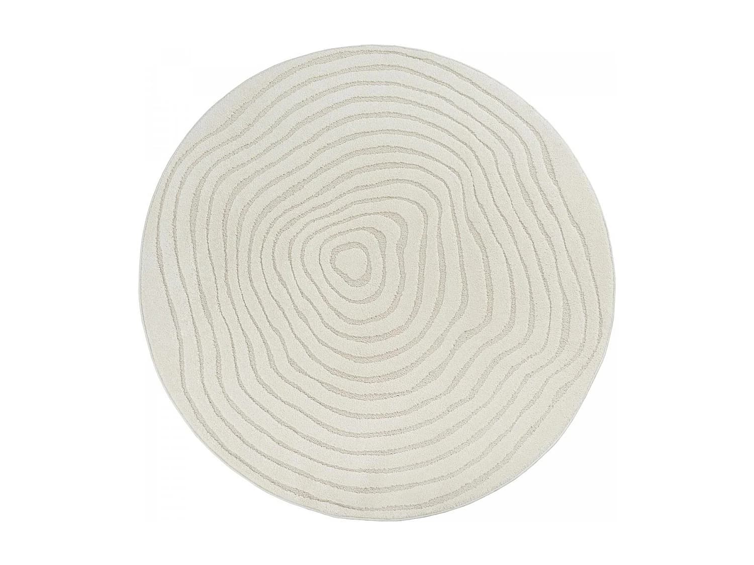 Tapis rond LLYN9 SPIRATRI Tapis soyeux en relief