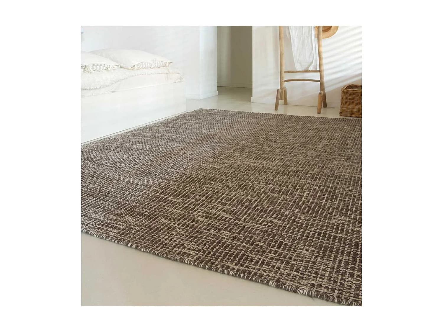 Tapis kilim fait main en laine motif uni LOOK 408