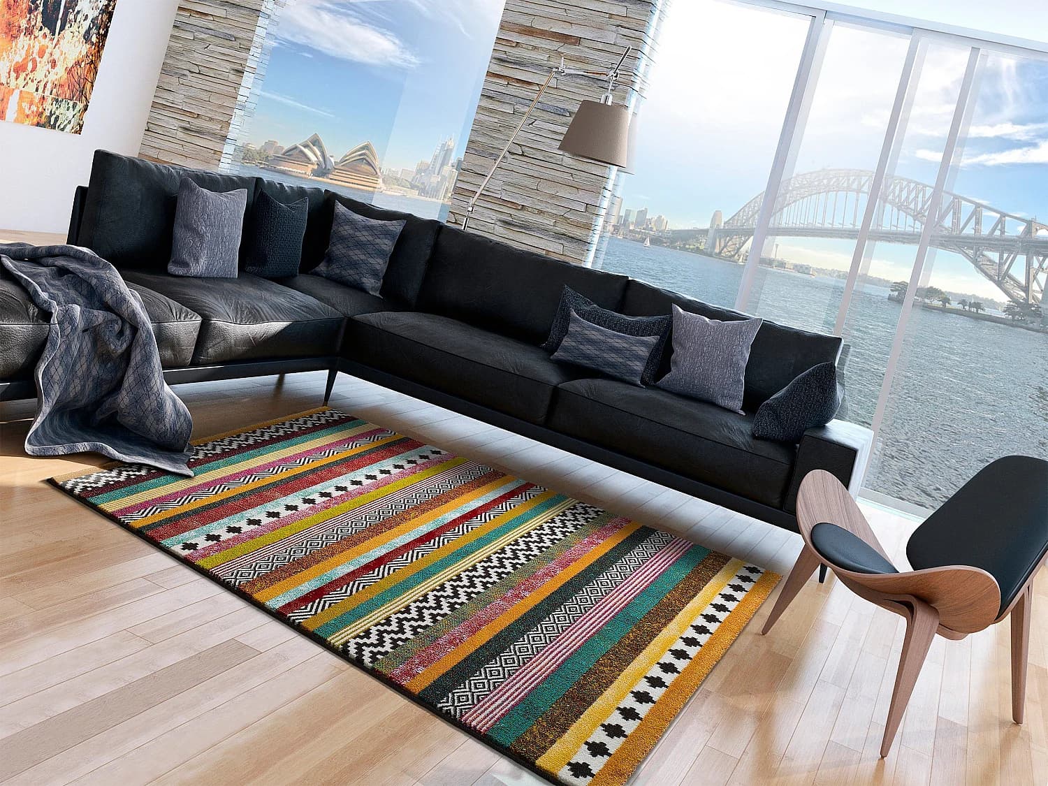 Tapis intérieur - ethnique - multicolore - 160 x 230 cm - MOAR