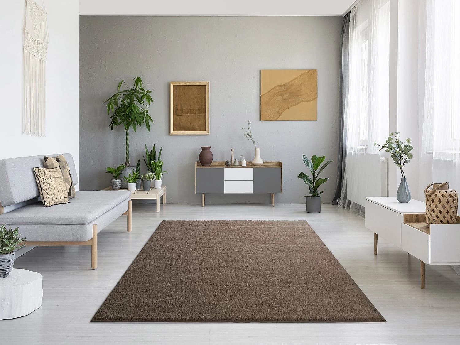 Tapis intérieur - uni - beige - 160 x 230 cm - MONTANA