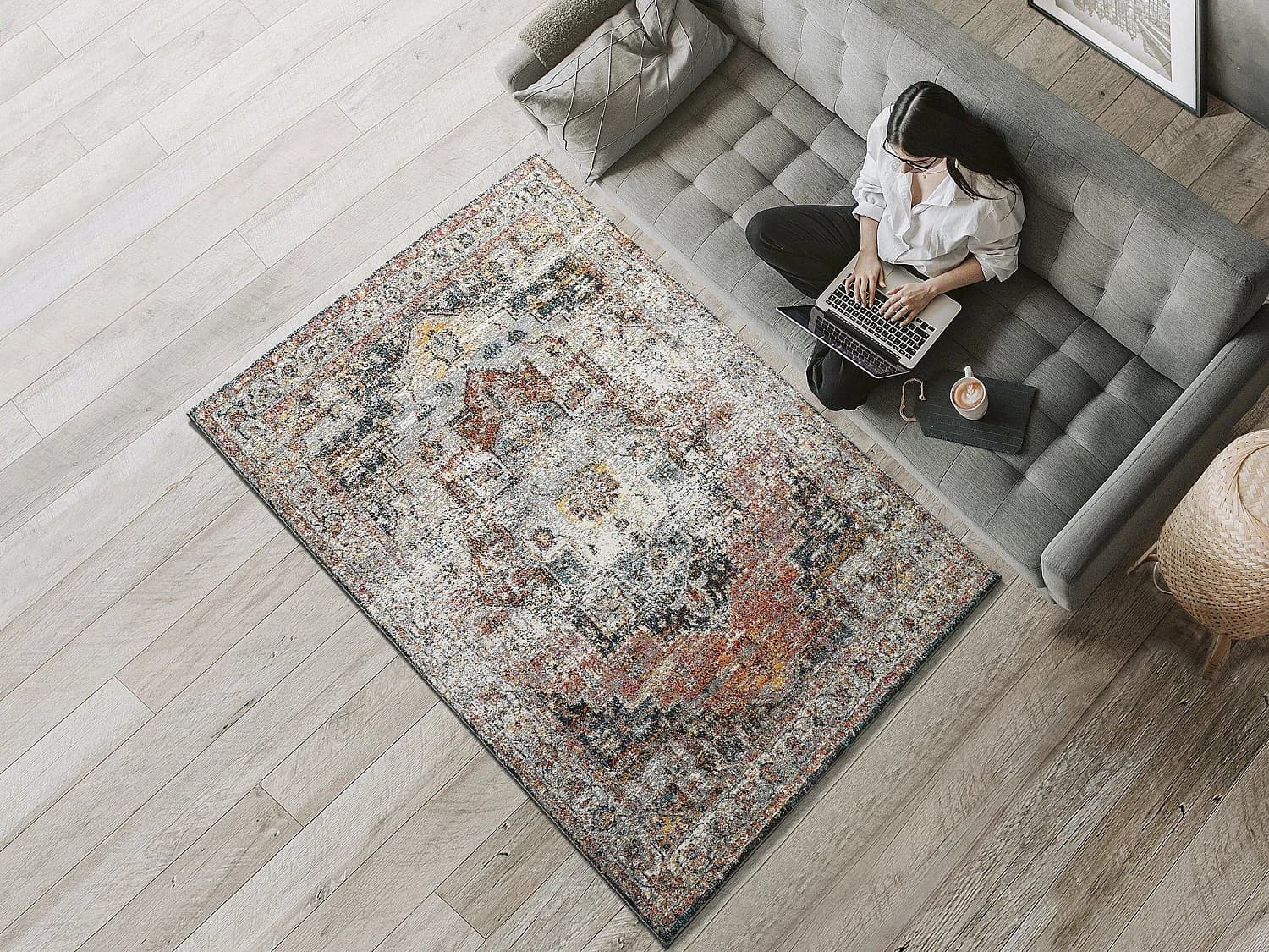 Tapis intérieur - abstrait - multicolore - 160 x 230 cm - SHIRAZ