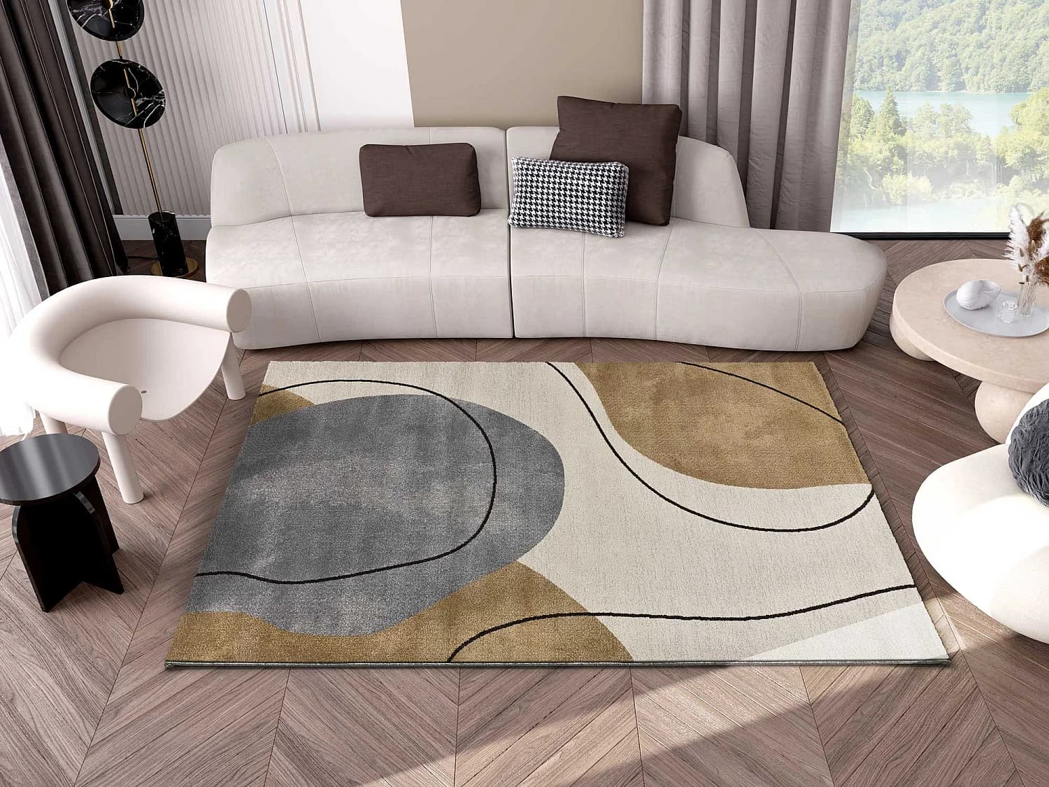Tapis intérieur - géométrique - multicolore - 160 x 230 cm - NEW YORK