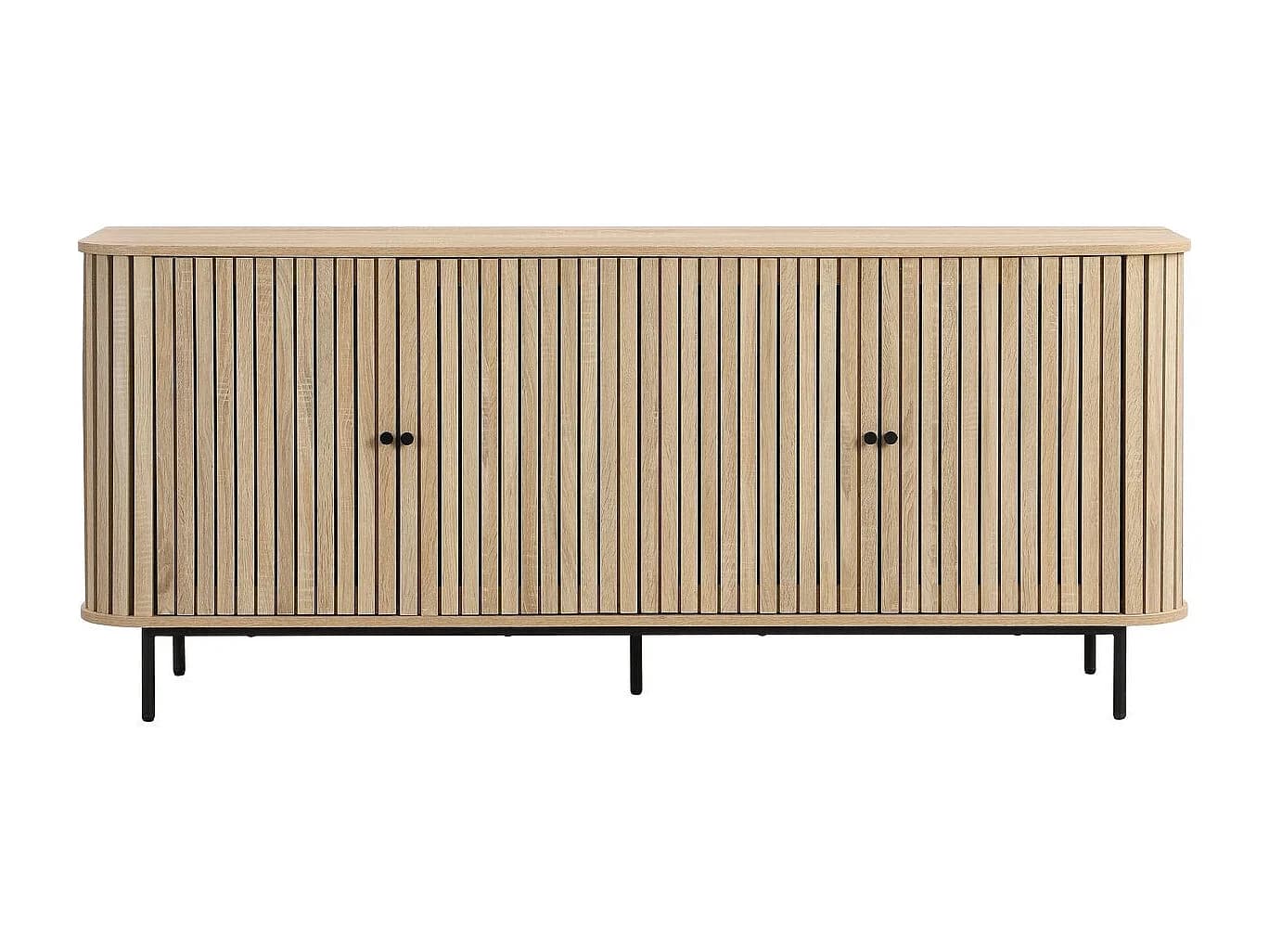 Buffet 4 portes couleur chêne 168 cm - Solna
