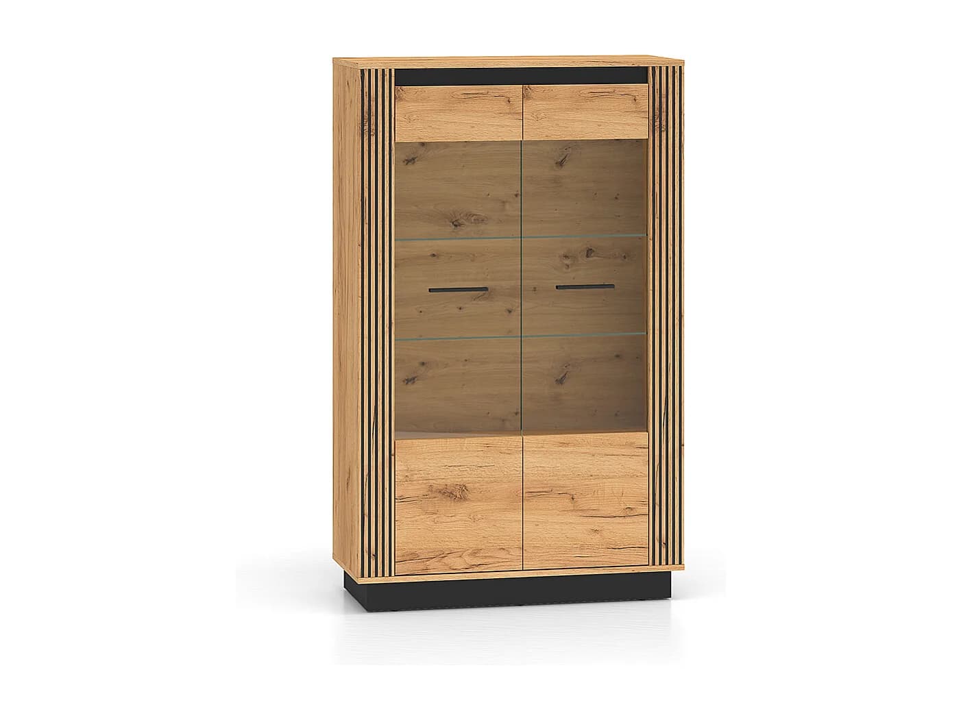 Vaisselier 2 portes Solal Bois et Noir