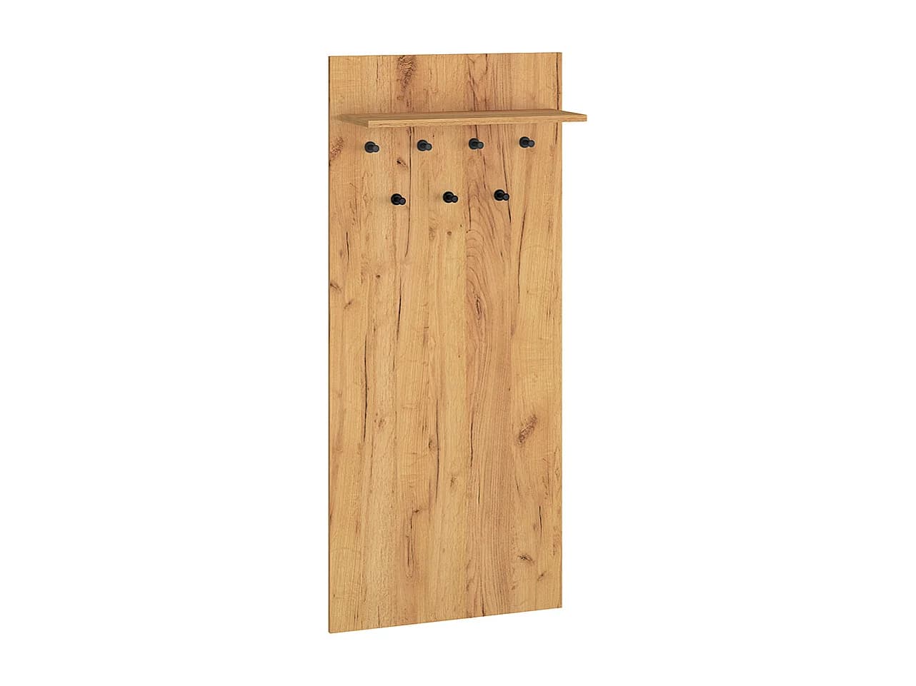 Porte-manteau mural 7 patères 1 étagère Nilo Bois