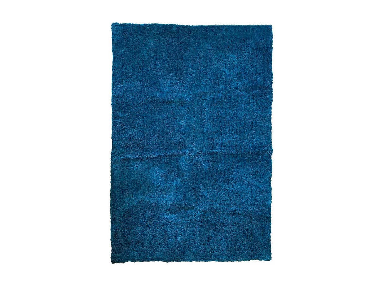 Tapis 160 x 230 cm shaggy à poils courts bleu canard – COSMOS