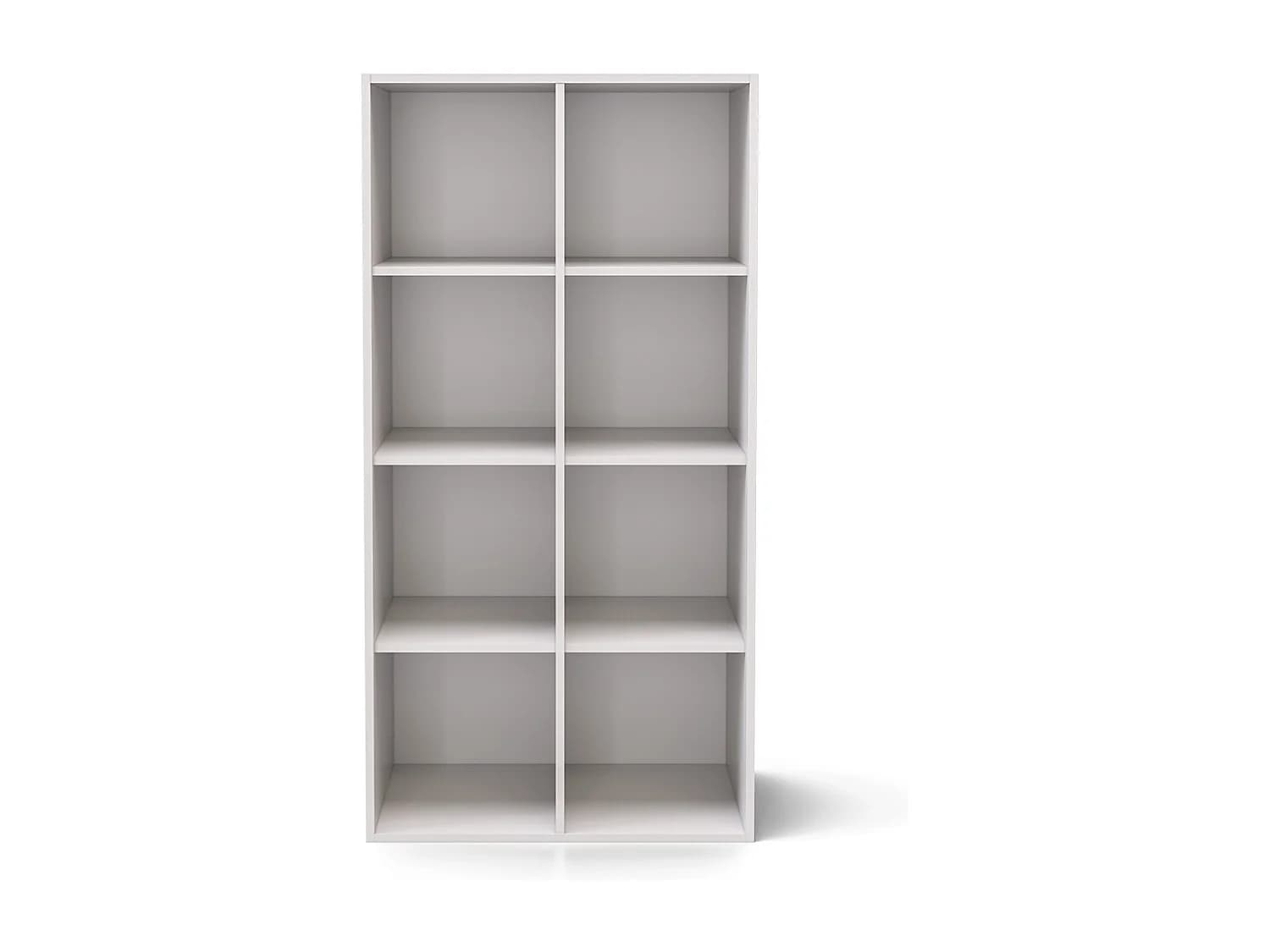 Meuble de rangement 8 cases panneaux de fibres blanc KENAN