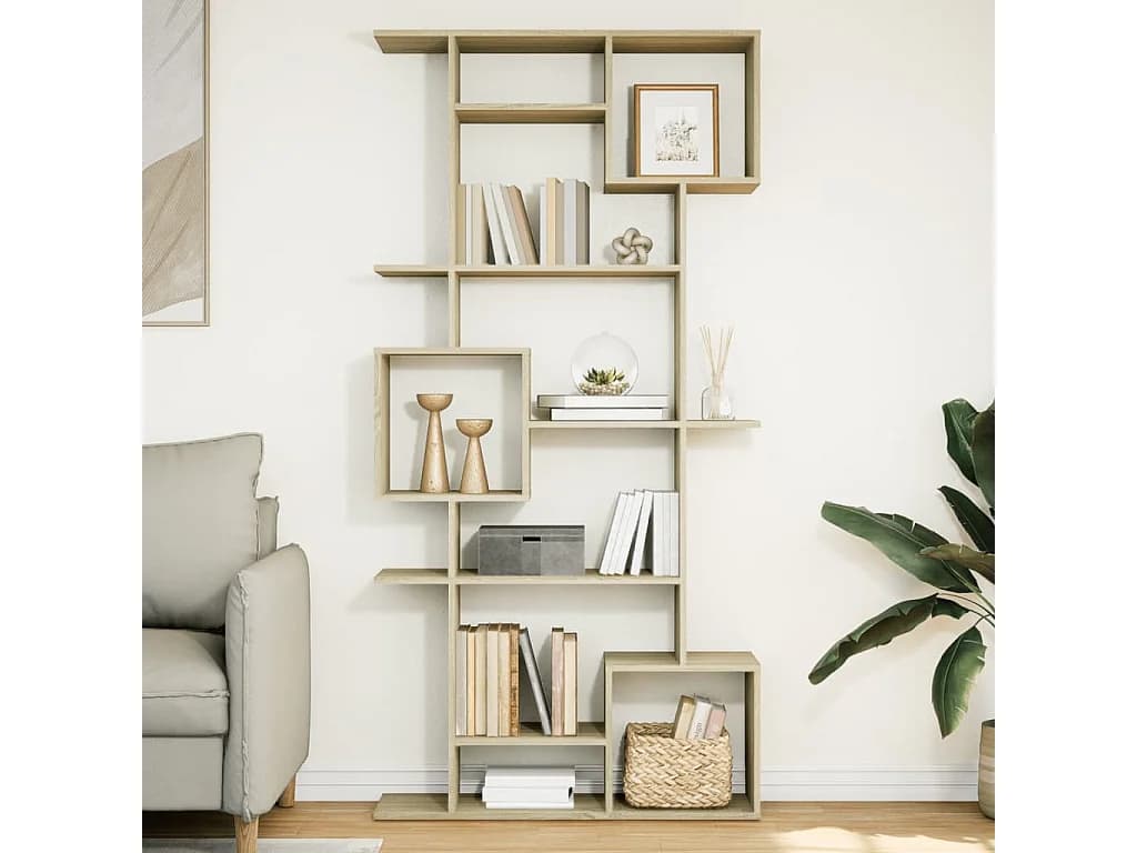 Bibliothèque chêne sonoma 92x29x188 cm bois d'ingénierie