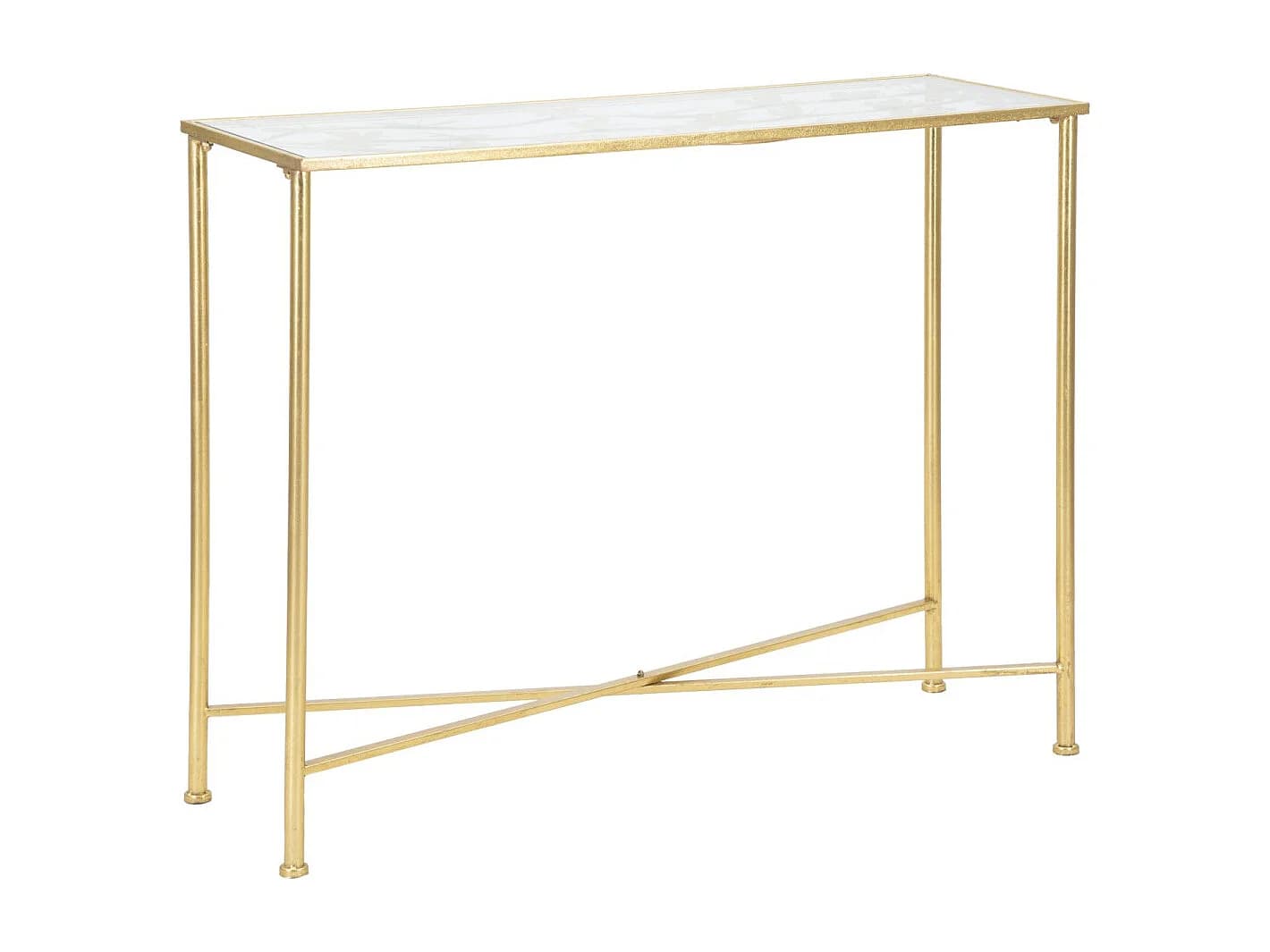 Console en métal doré avec papillons 100x35x80 cm