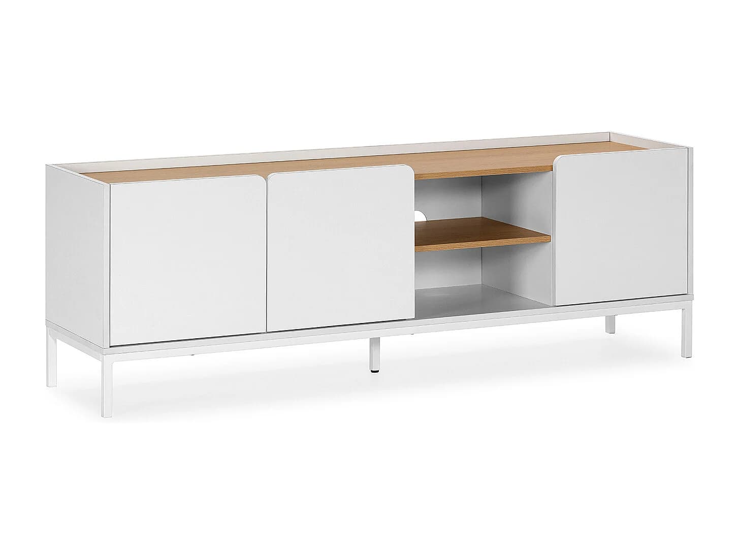 Meuble Tv Curva 3 portes couleur Blanc