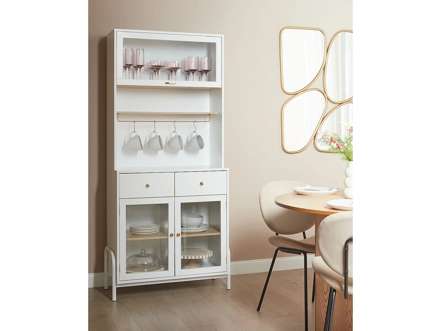 Vitrine en verre PARLIN 78 cm Blanc