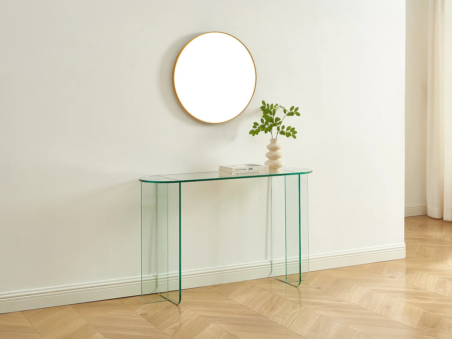Console en verre trempé - Transparent - FEYZA