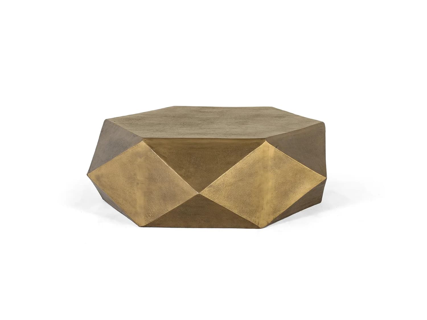Table basse en aluminium moulé 107 cm, style contemporain moderne - 34 x 107 x 107