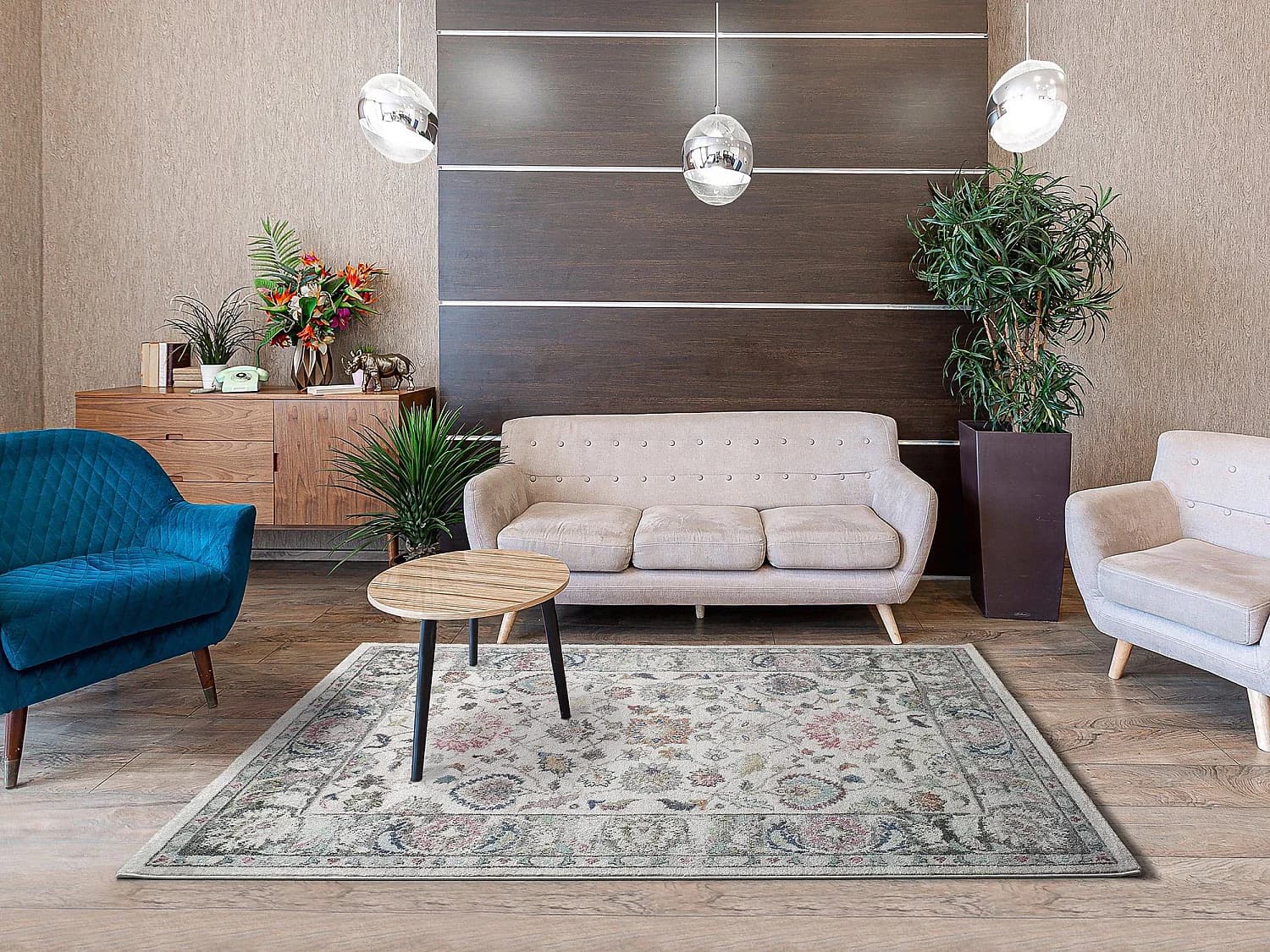 Tapis intérieur - vintage - multicolore - 200 x 290 cm - PARMA