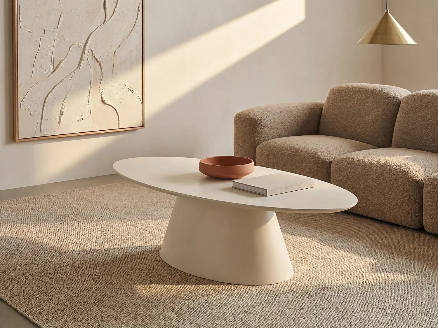 Table basse en MDF - Beige - ANTELADA