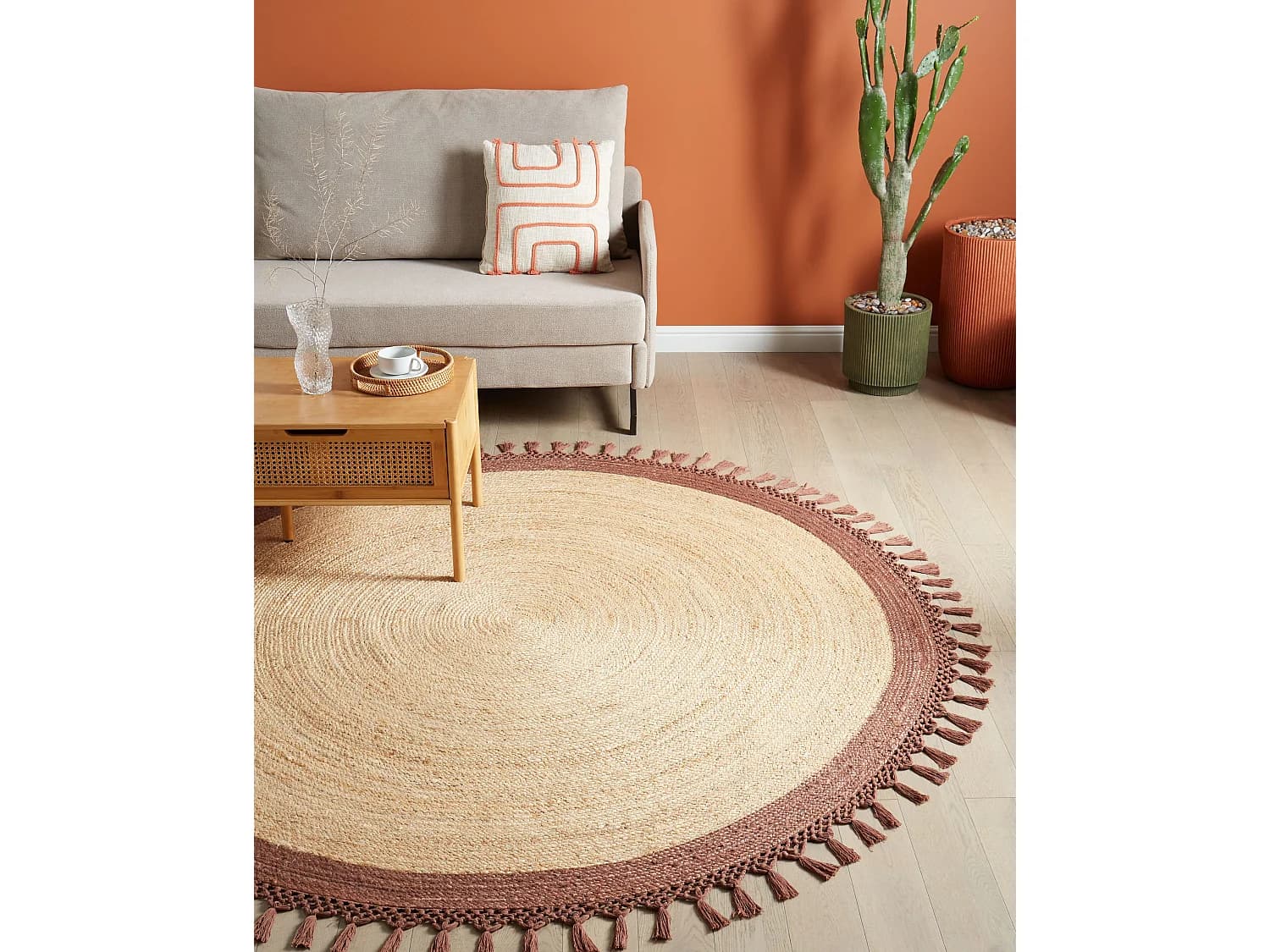 Tapis MARTS ø 200 cm Jute Marron