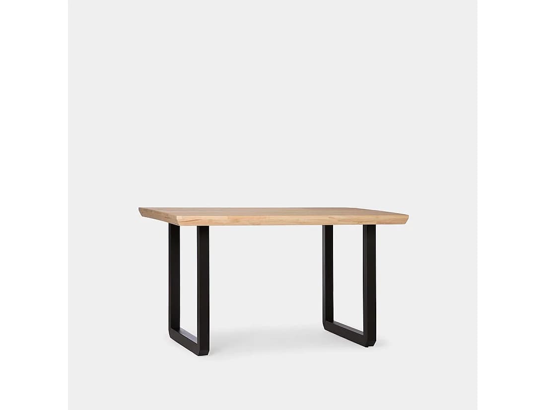 Table extensible en bois naturel 150x76 cm-Khonor