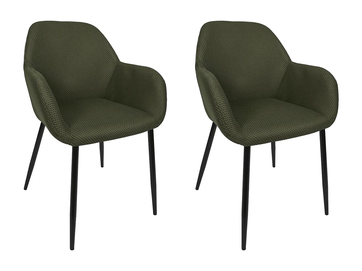 Lot de 2 Fauteuils - HOME DECO FACTORY - Atome - Ergonomiques - Kaki