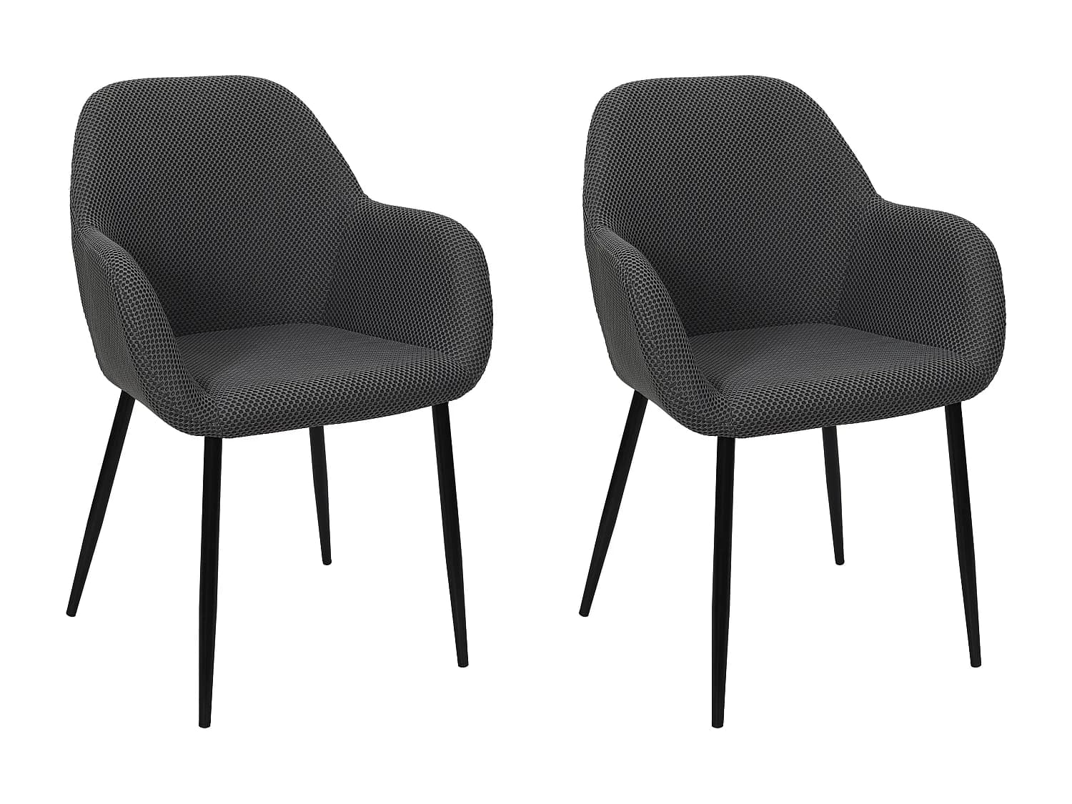 Lot de 2 Fauteuils - HOME DECO FACTORY - Atome - Ergonomiques - Gris
