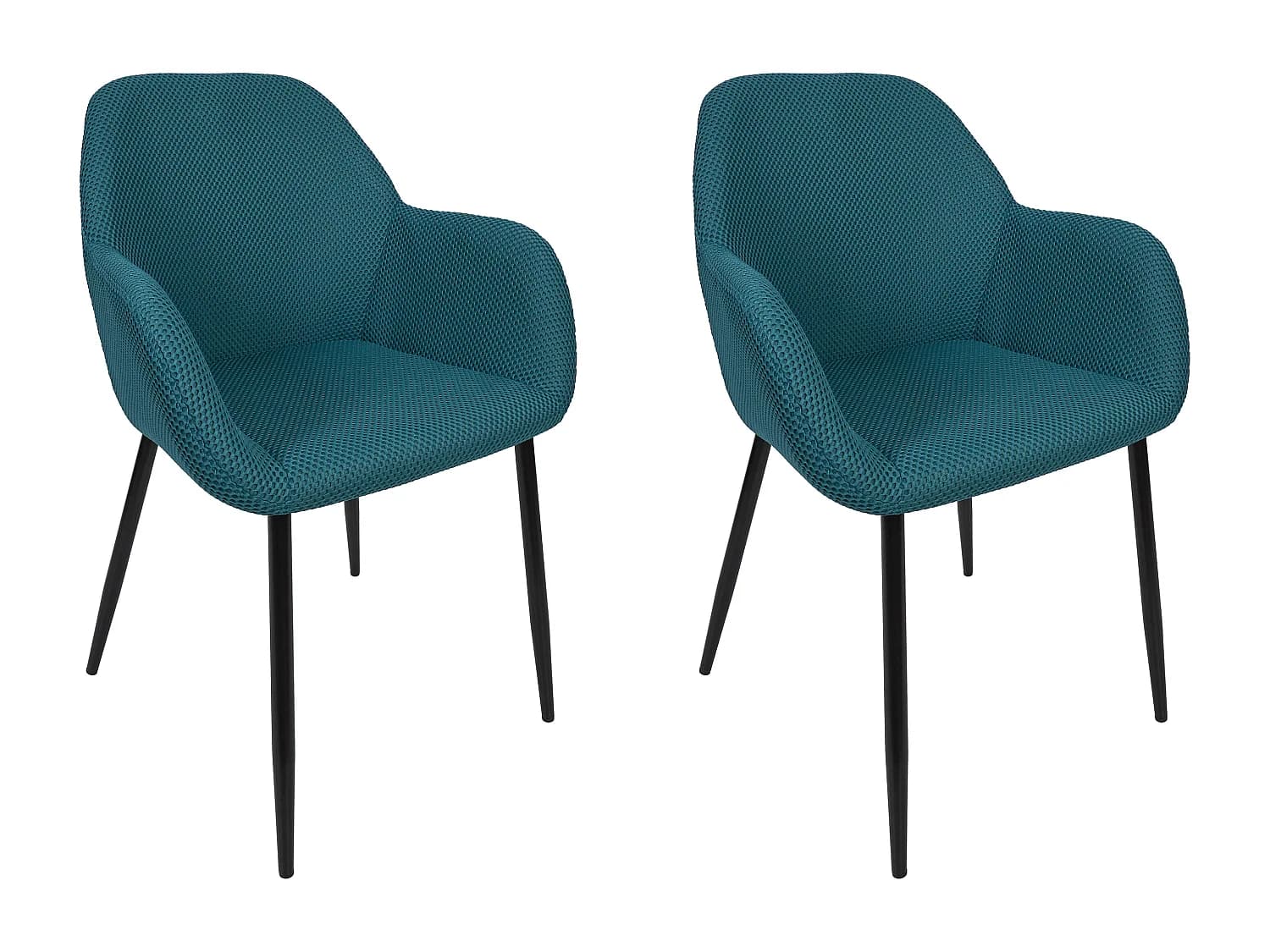 Lot de 2 Chaises - HOME DECO FACTORY - Atome - Modernes - Bleues