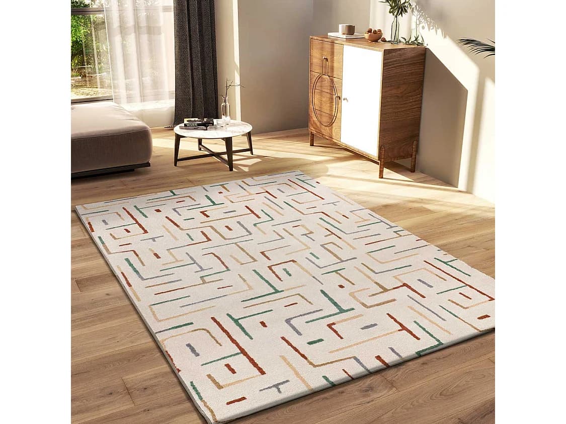 Tapis intérieur - géométrique - multicolore - 160 x 230 cm - BERUTI
