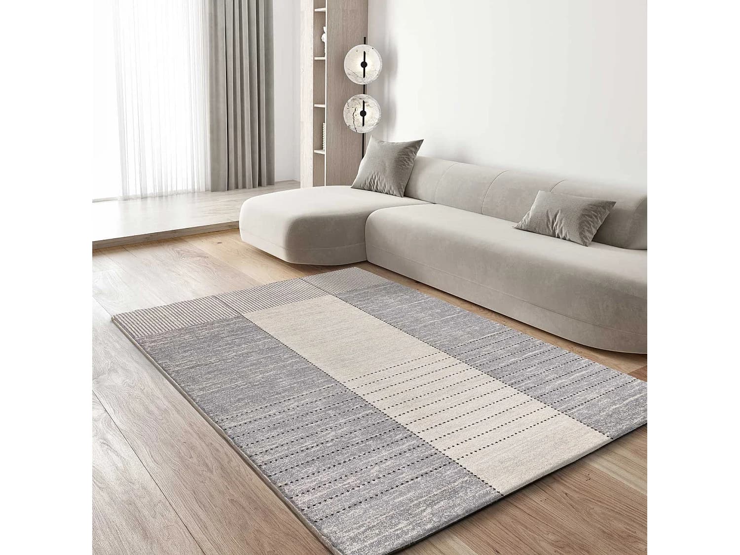 Tapis intérieur - moderne - gris - 160 x 230 cm - CRAFT
